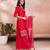 Women's embroidered vichitra silk kurta, sharara & chinon dupatta set