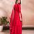 Women's embroidered vichitra silk kurta, sharara & chinon dupatta set