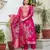Radiant pink floral kurta set