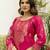Women's pink chanderi cotton kurta, gadhwal pant & dupatta set