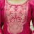Women's pink chanderi cotton kurta, gadhwal pant & dupatta set