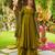 Olive Green Anarkali with Dupatta