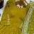 Olive green german chiffon embroidered gown with palazzo & dupatta | fully stitched ready-to-wear