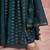 Women's teal georgette sleeveless kurta, sharara & dupatta set with abstract sequin embroidery