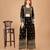 Black Georgette Crop Top Palazzo with Embroidered Jacket Set.