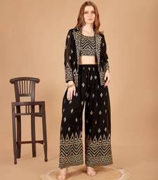 Black embroidered ethnic Set.