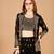 Black Georgette Crop Top Palazzo with Embroidered Jacket Set.