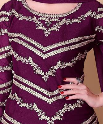 wine embroidered ethnic set 3