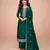 green embroidered kurta set with dupatta