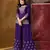 purple embroidered ethnic set 