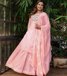 Baby pink kurti with skirt & dupatta 