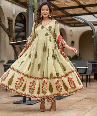 light green Kurta Set with Dupatta 3
