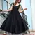 black anarkali dress with dupatta