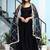 Elegant black anarkali dress with dupatta