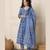 Blue floral printed kurta set