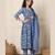 Blue floral printed kurta set