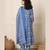 Blue floral printed kurta set
