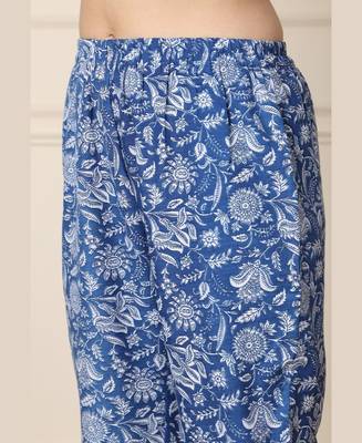 Blue floral printed kurta set 4