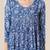 Blue floral printed kurta set