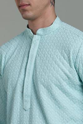 Arruga sylish men's rayon embroidery kurta pyjama 5