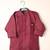 Maroon linen short kurta for boys