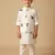 White embroidery on white modal kurta bandi set for boys