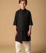 Carbon viscose kurta bandi set for boys