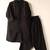 Black viscose kurta bandi set for boys