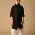 Black viscose kurta bandi set for boys