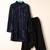 Blue velvet kurta set for boys
