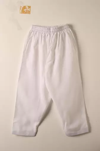 White linen kurta set for boys
