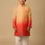 Orange chikankari kurta set for boys