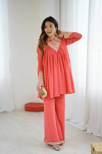  Peach Trendy & Comfortable Co-ord Set