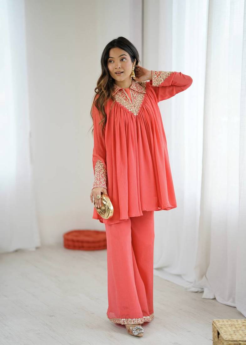  Peach Trendy & Comfortable Co-ord Set