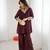 Maroon embroidered Co ord set