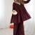 Maroon embroidered Co ord set
