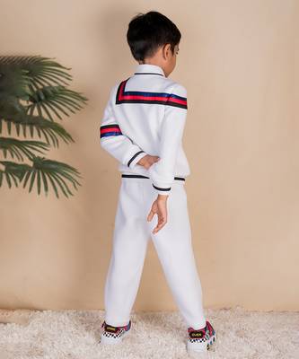 Beige printed neoprene co ord set 3