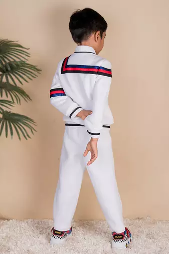 Beige printed neoprene co ord set