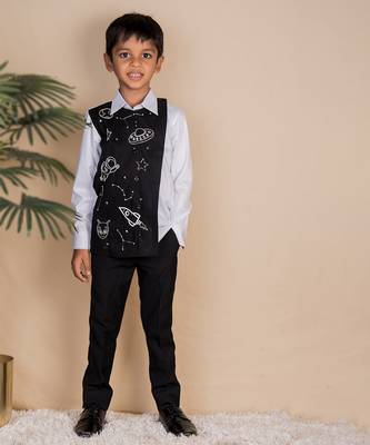Black embroidered cotton shirt 1