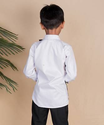 Black embroidered cotton shirt 3