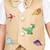Beige embroidered cotton waist coat set