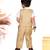 Beige embroidered cotton waist coat set