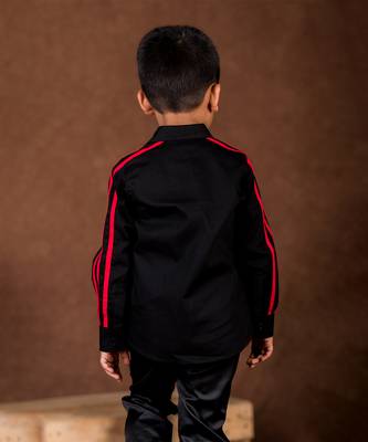 Black embroidered cotton shirt 4