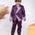 Purple plain satin suit
