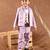Purple plain cotton suit