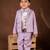 Purple plain cotton suit