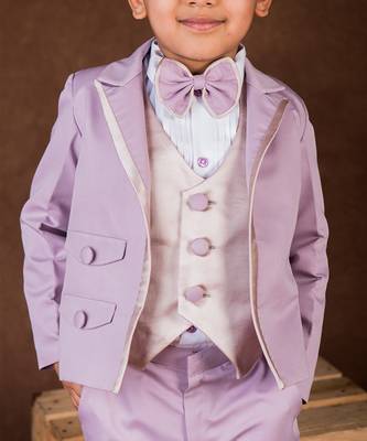 Purple plain cotton suit 3
