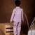 Purple plain cotton suit