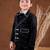 Black plain cotton jacket set