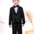Black plain cotton tuxedo